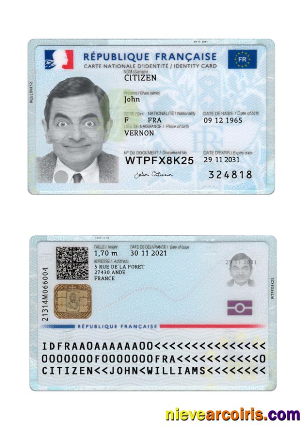 France ID card 2021-present version 2